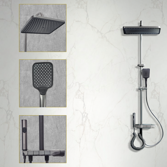 Luxurware SPLASH – Designer Shower System with Wide Rainfall Head, Smart Controls & Triple Outlet Function
