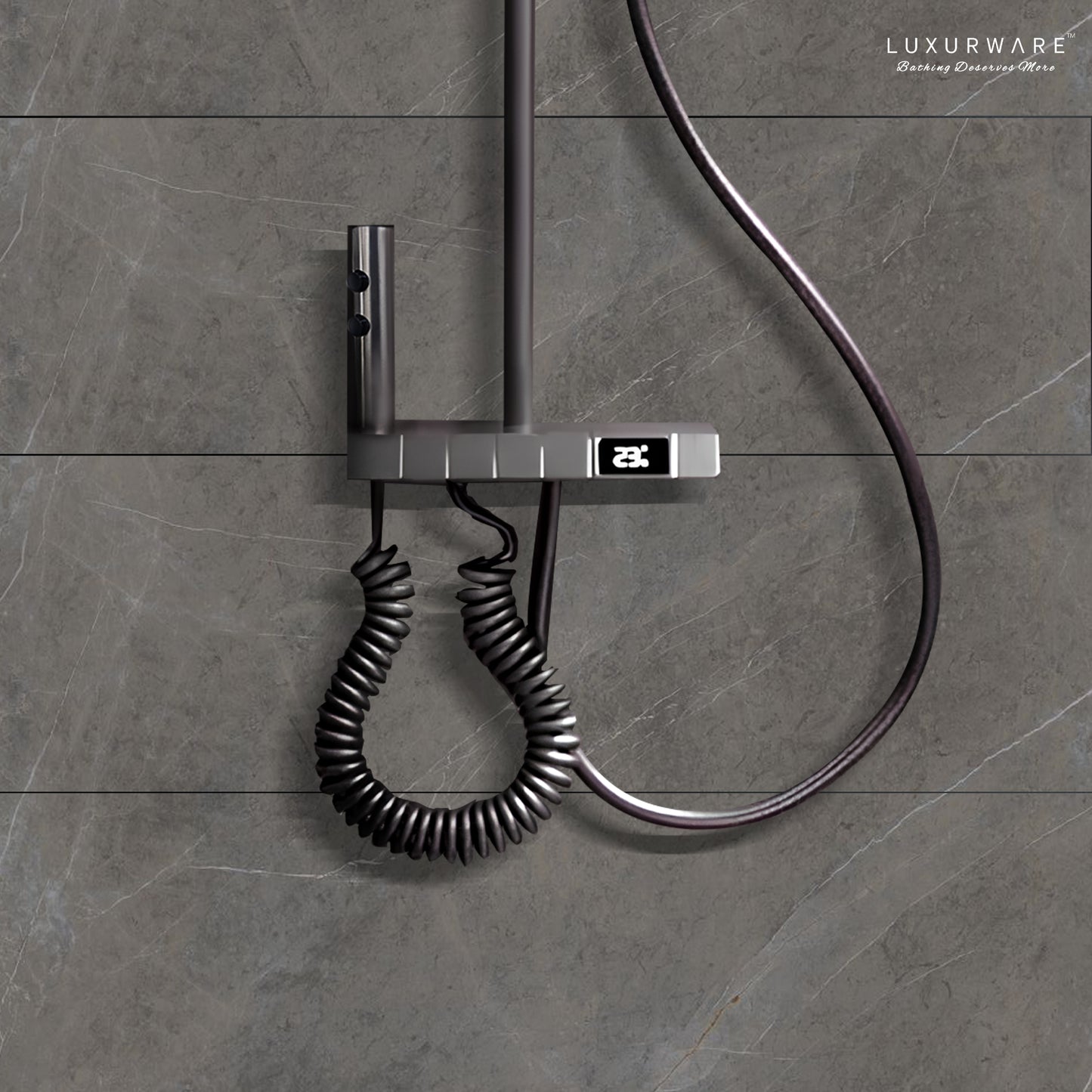 Luxurware MIST – Compact Digital Shower System with Smart Display & Streamlined Design