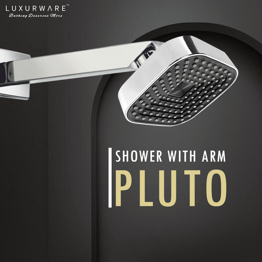 PLUTO Shower 4 inch Shower head with 9 inch SS 304 Arm