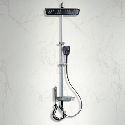 Luxurware SPLASH – Designer Shower System with Wide Rainfall Head, Smart Controls & Triple Outlet Function
