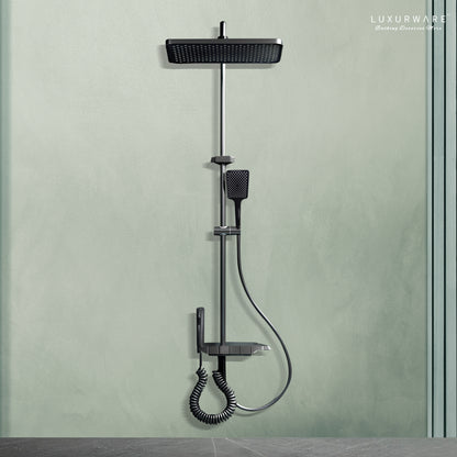 Luxurware SPLASH – Designer Shower System with Wide Rainfall Head, Smart Controls & Triple Outlet Function