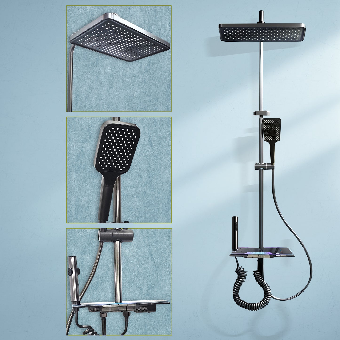 Luxurware STREAM – Advanced Shower System with Smart Control & Dual Water Outlets