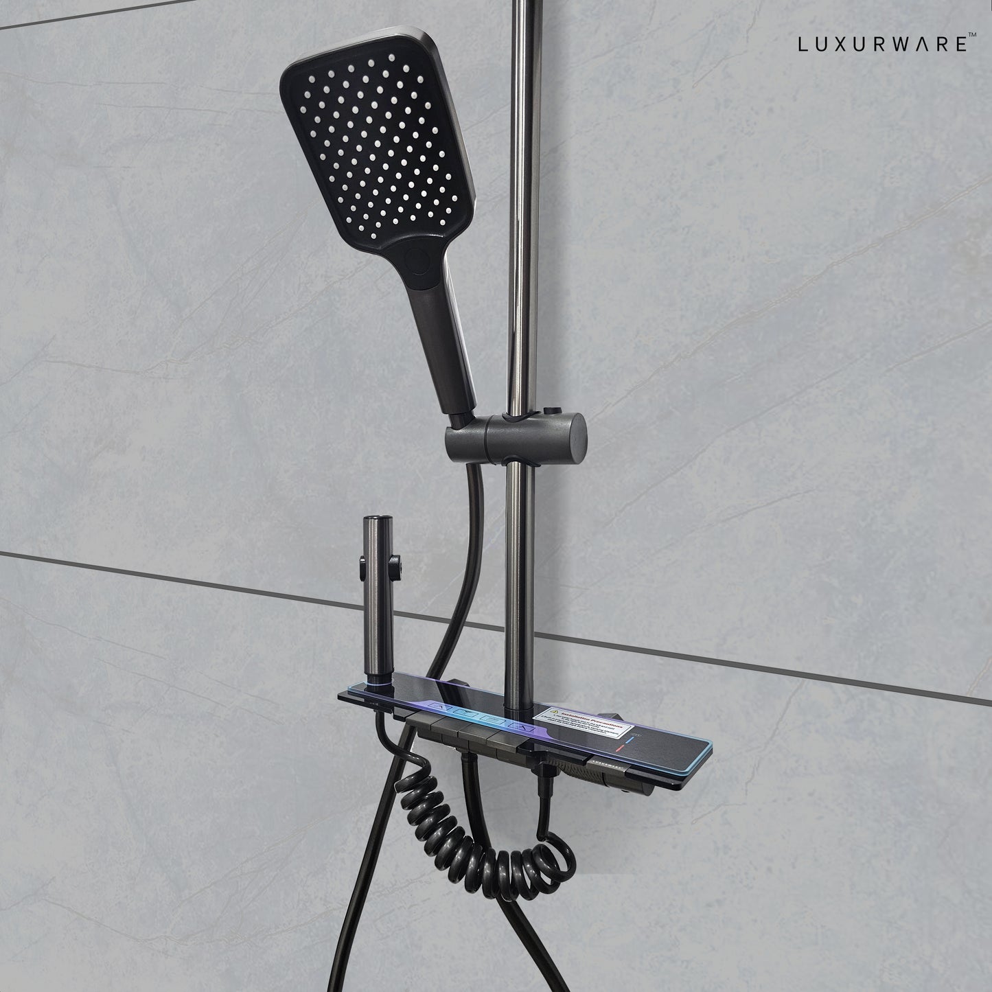 Luxurware STREAM – Advanced Shower System with Smart Control & Dual Water Outlets